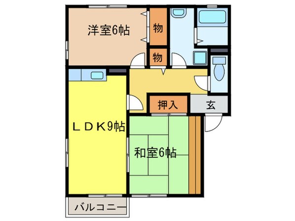 フラワ－パ－クＡ棟の物件間取画像